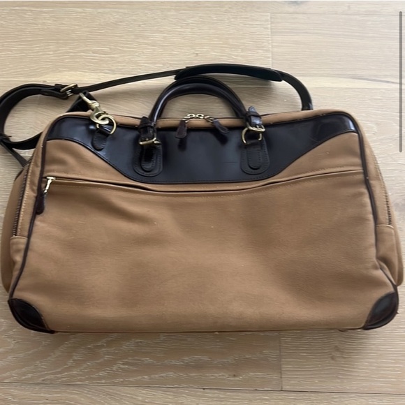 Land Rover Range Car Messenger Shoulder Duffle Bag Leather Travel Briefcase - Picture 1 of 12